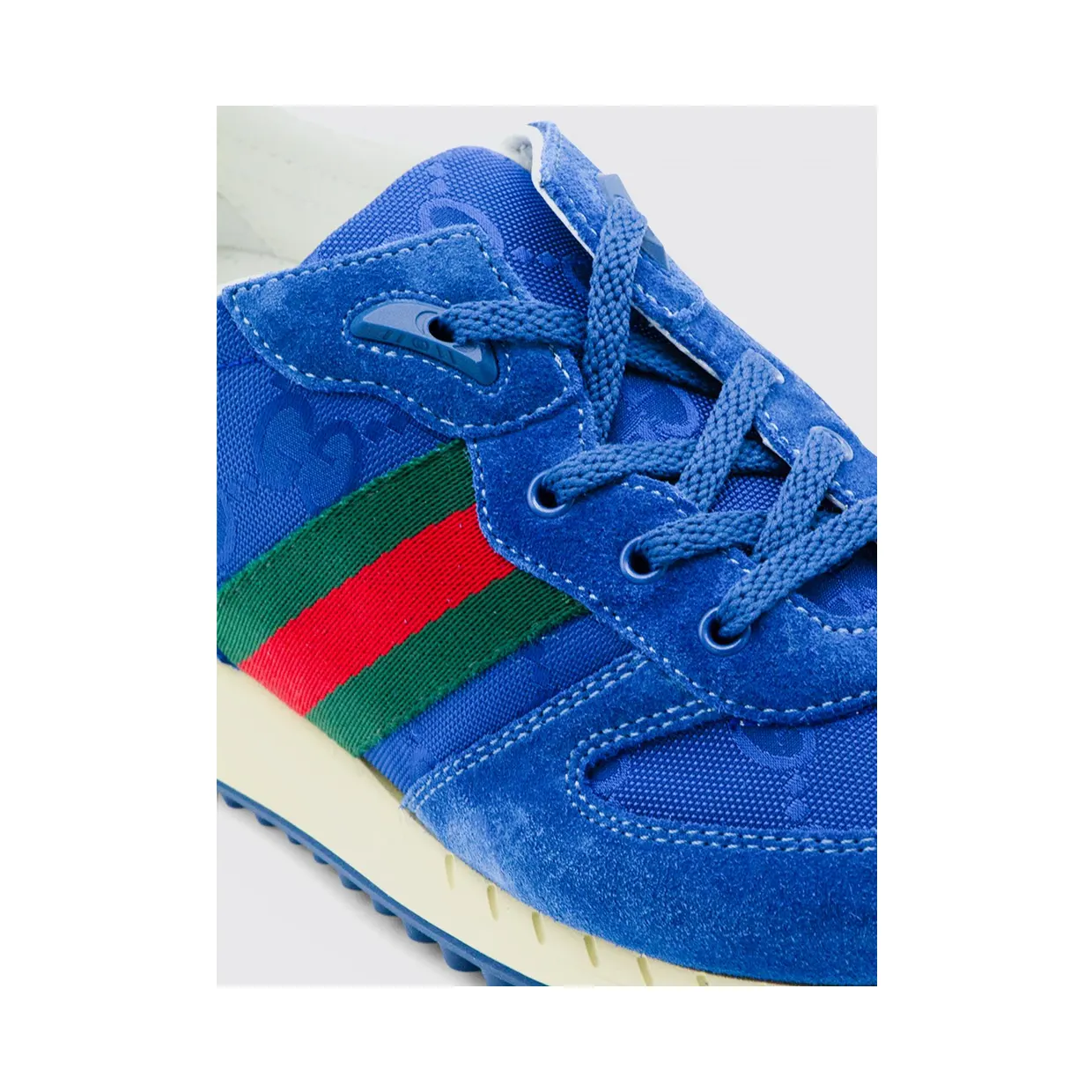 Gucci Re-Motion Sneakers in Suede and Canvas with GG Jacquard Monogram Blue (850511AAFO94241) (3)