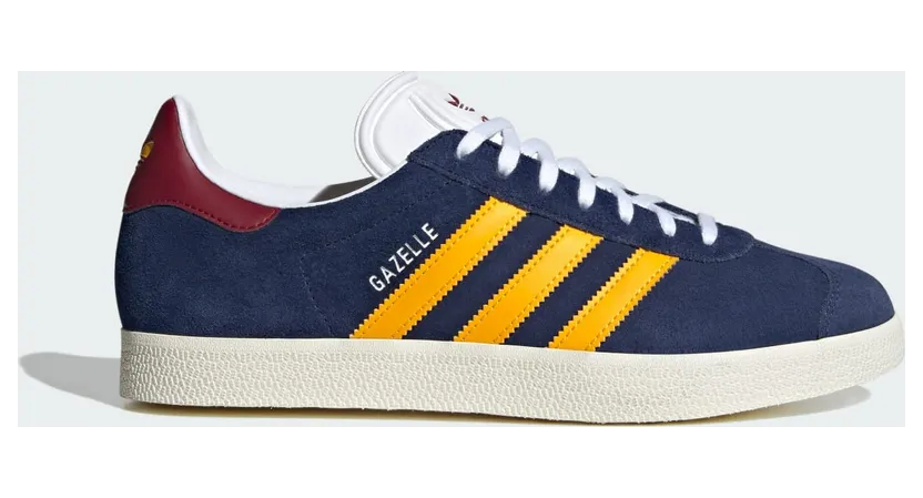 adidas Gazelle Dark Blue Crew Yellow Burgundy (IF0877)