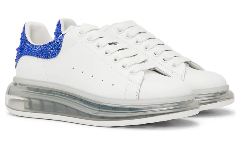 Alexander McQueen White & Blue Oversized Sneakers (707217WICG2) (4)