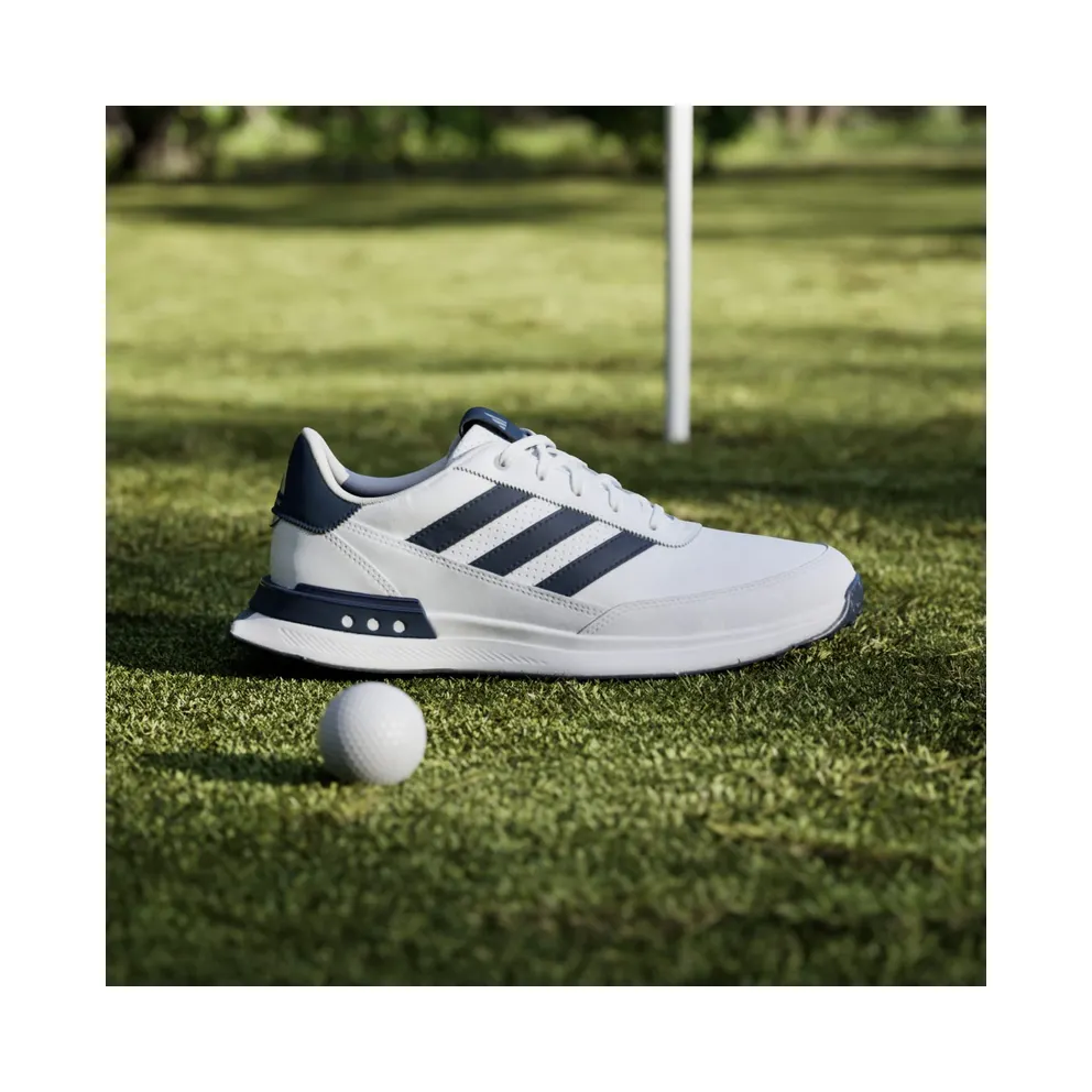 adidas S2G Spikeless Leather 24 Golf Cloud White Collegiate Navy Silver Metallic (IF6606)