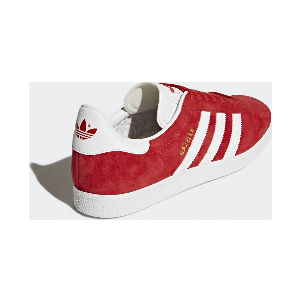 adidas Gazelle Scarlet/White/Gold Metallic Scarlet/White/Gold Metallic (S76228)