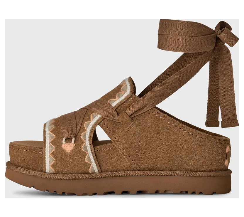 UGG Goldenstar Hi Artistitch Slide Chestnut Multi