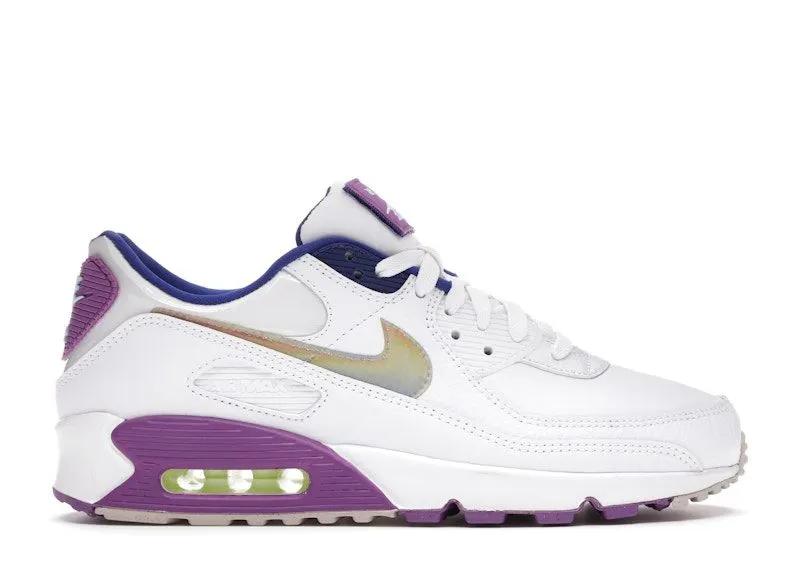 Nike Air Max 90 Easter (2020) (W) White/Multi-Color-Purple Nebula (CJ0623-100)