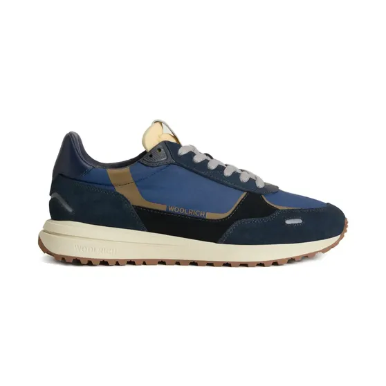 Woolrich Retro suède met vlakken “Blue” (CMWFFO2030MRUWFA70)