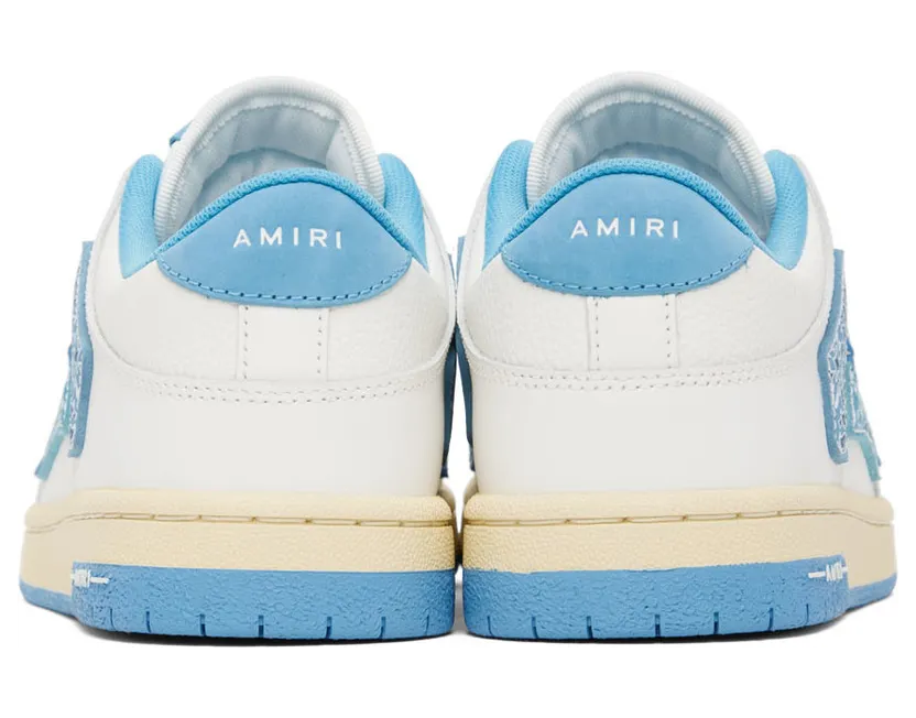 AMIRI White & Blue Bandana Skel Sneakers (PF22MFS006-123) (2)