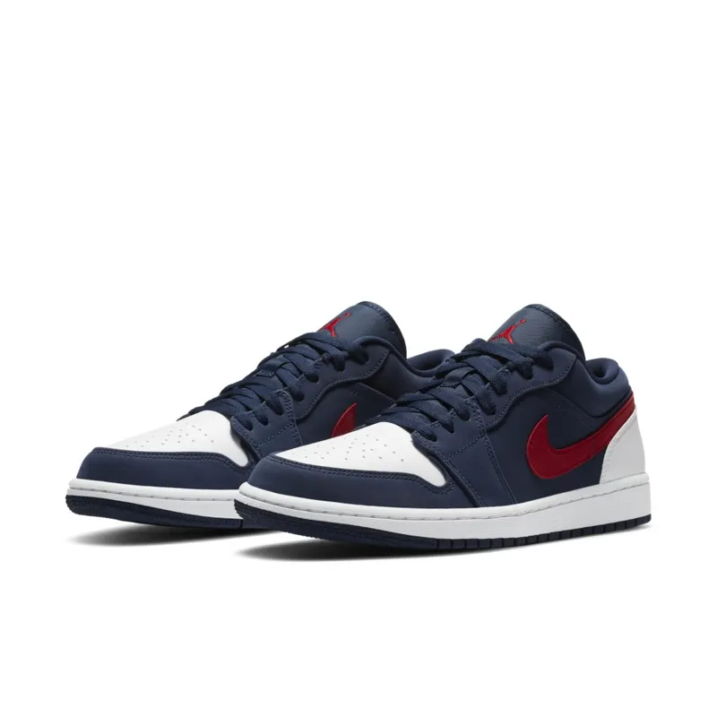 Jordan 1 Low USA Midnight Navy/Gym Red-White (CZ8454-400)