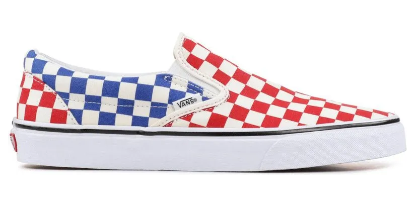 Vans Classic Slip-On Checkerboard Red Blue (VN0A38F7QCS)