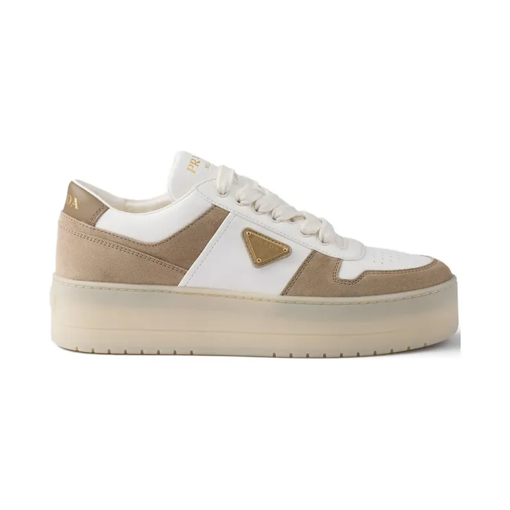 Prada Downtown Bold Nappa Leather and Suede “White/Neutrals” (1E792M F D050 MLO F0F24)