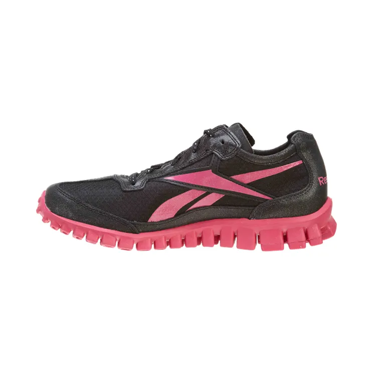 Reebok Realflex Run GS “BLACK OVERTLY PINK/SILVER” (J87405-405)