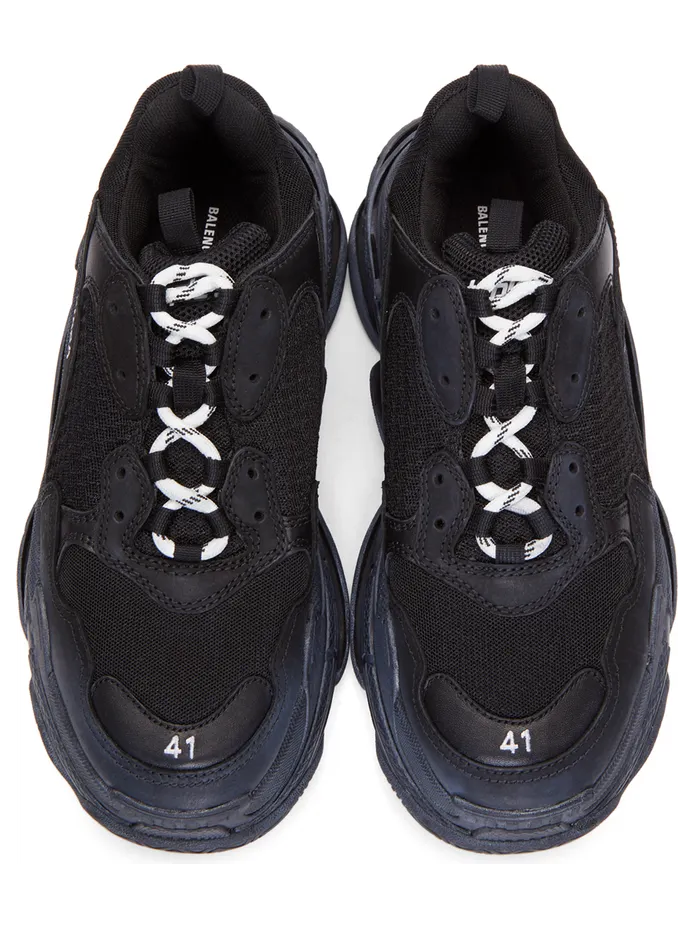 Balenciaga Black Triple S Sneakers (534162 W09O1) (5)