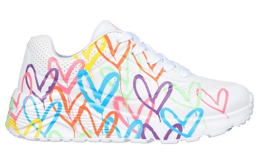 Skechers JGoldcrown: UNO Lite – Spread the Love Sneaker Wit