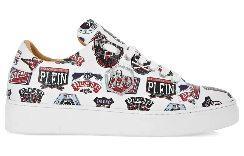 Philipp Plein Carson Patches low-top sneakers – Wit (UAESMSC4064PLE010N)
