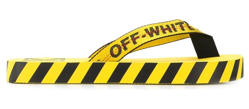 Off-White Flip Flops Yellow