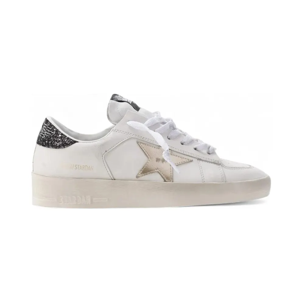 Golden Goose Stardan White Gold Black Glitter Heel (GWF00333-F006217-11938)