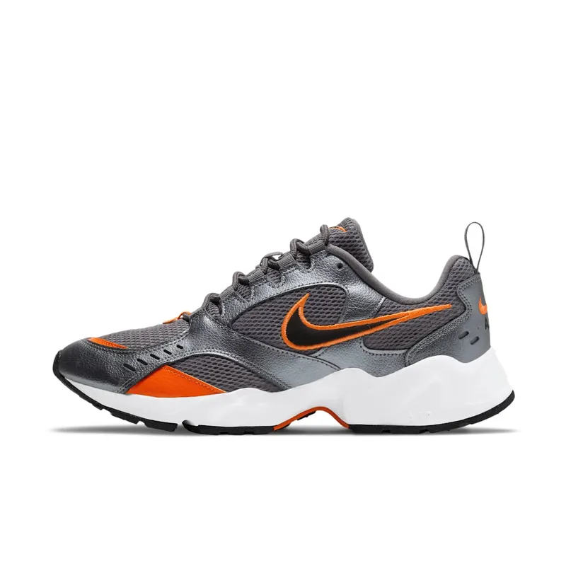 Nike Air Heights “Gunsmoke / Metallic Cool Grey / Total Orange / Black” (AT4522-004)