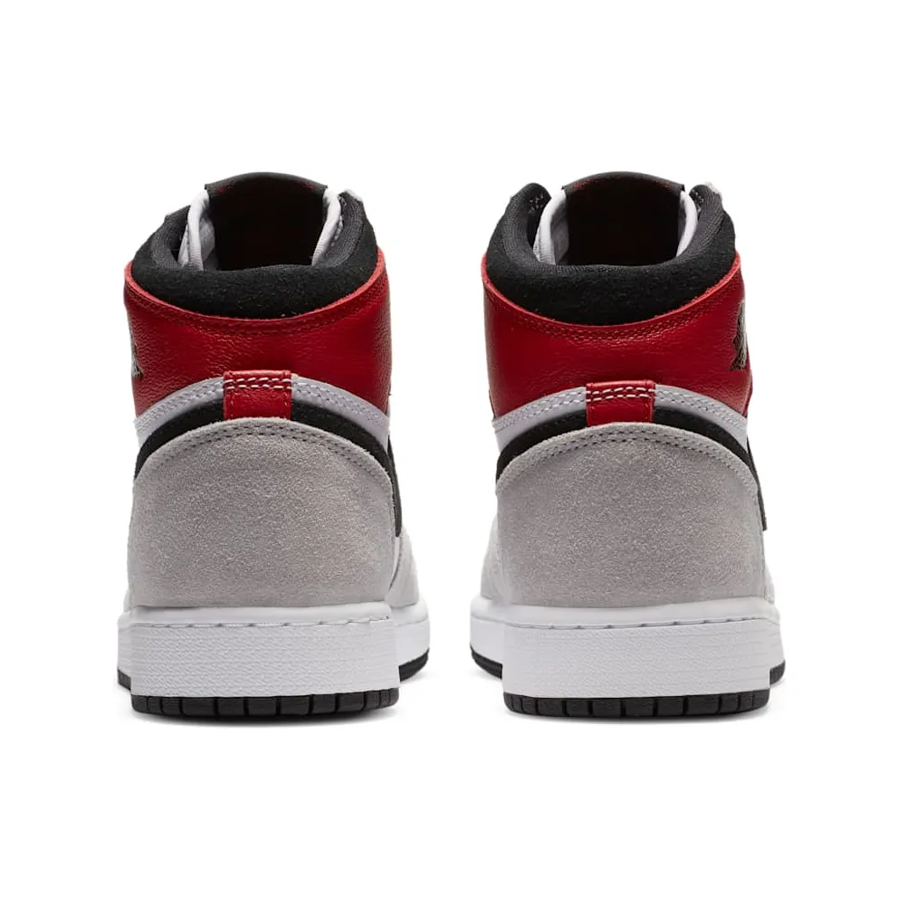 Jordan 1 Retro High Light Smoke Grey (GS) White/Black-Light Smoke Grey-Varsity Red (575441-126)