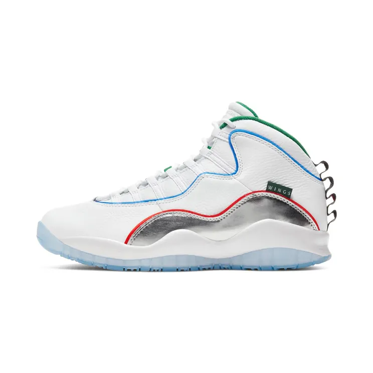 Air Jordan 10 Retro Wings “White / Chrome / Black / Clover” (CK4352-103)