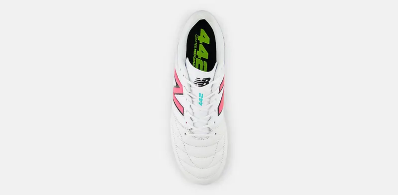 New Balance 442 v2 Team FG White Hi-Lite Neon Pink (MS42FWH2)