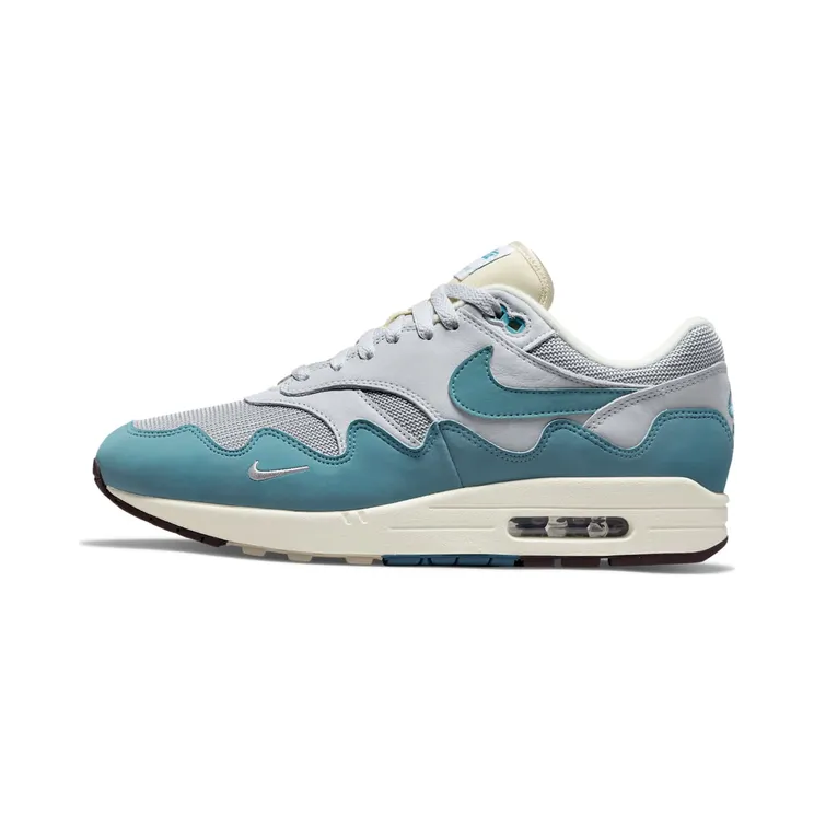 Nike x Patta Air Max 1 Waves “Metallic Silver / Pure Platinum / Coconut Milk / Noise Aqua” (DH1348-004)