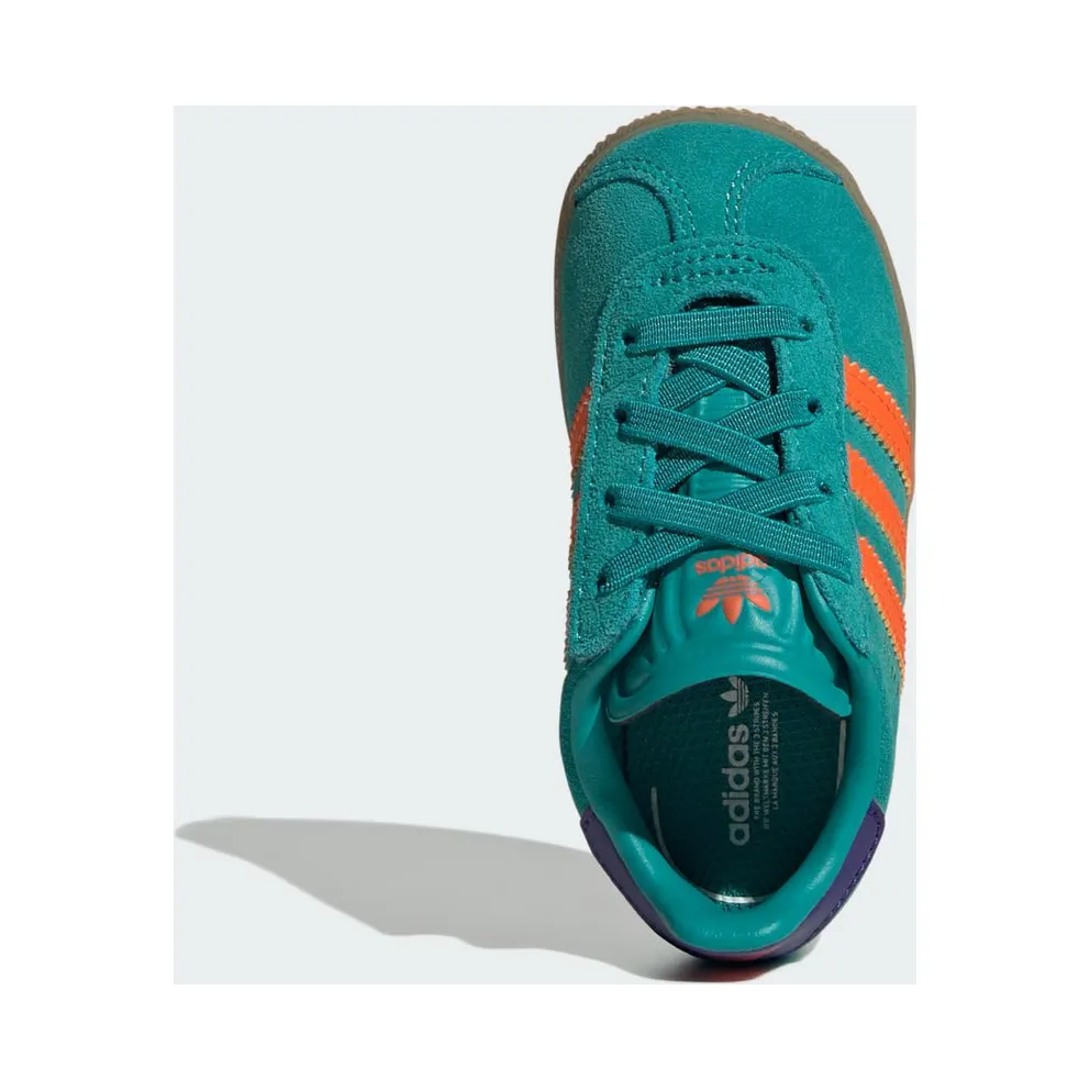 Adidas Gazelle Comfort Closure with Elastische Veters Kids Pure Teal / Impact Orange / Collegiate Purple (JR5940)
