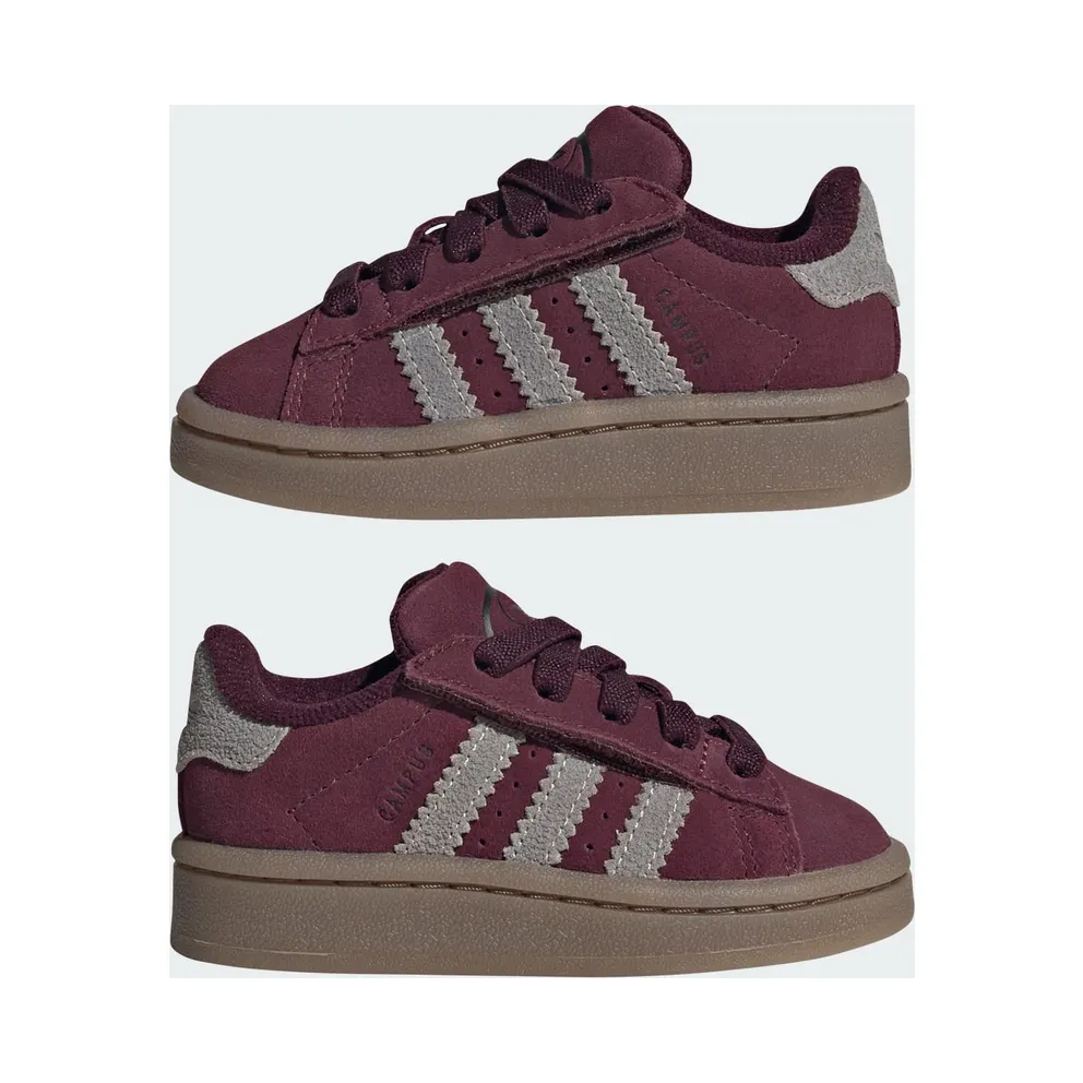 Adidas CAMPUS 00s COMFORT CLOSURE ELASTIC LACE Shoes Maroon / Khaki Three / Gum (KI9407)
