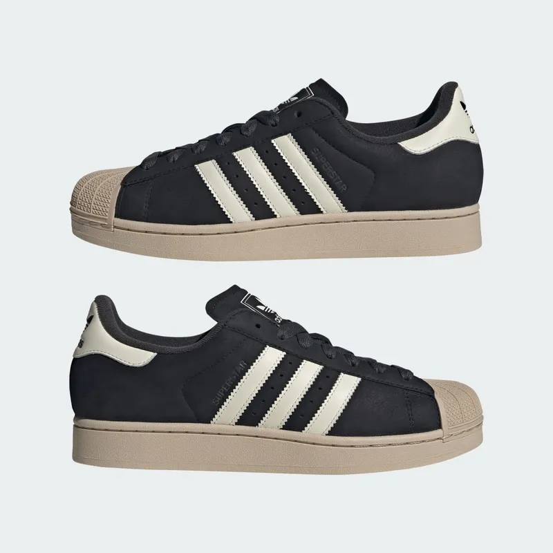 Adidas Superstar II Shoes Core Black / Off White / Stone Khaki (KH8959)