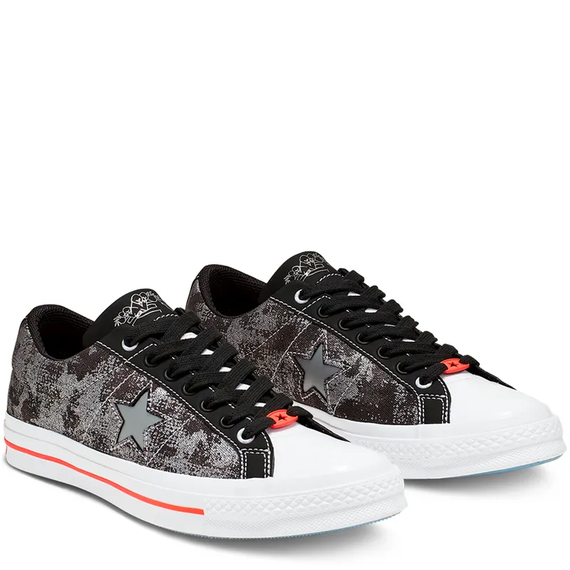 Converse One Star Ox Sad Boys Black/Silver-Red (165743C)