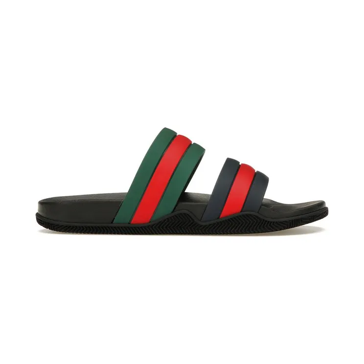 Gucci Agrado Grg Rubber Slide Black Blue Green Red (692381 J8710 8499)