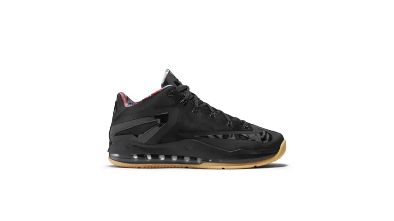 Nike LeBron 11 Low Black Gum Black/Hyper Crimson-Hyper Cobalt-Metallic Gold (642849-078)