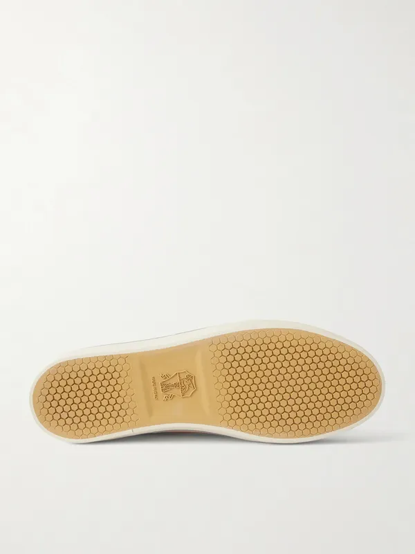 Brunello Cucinelli Leather Sneakers Cream (MPULMOZ341) (3)