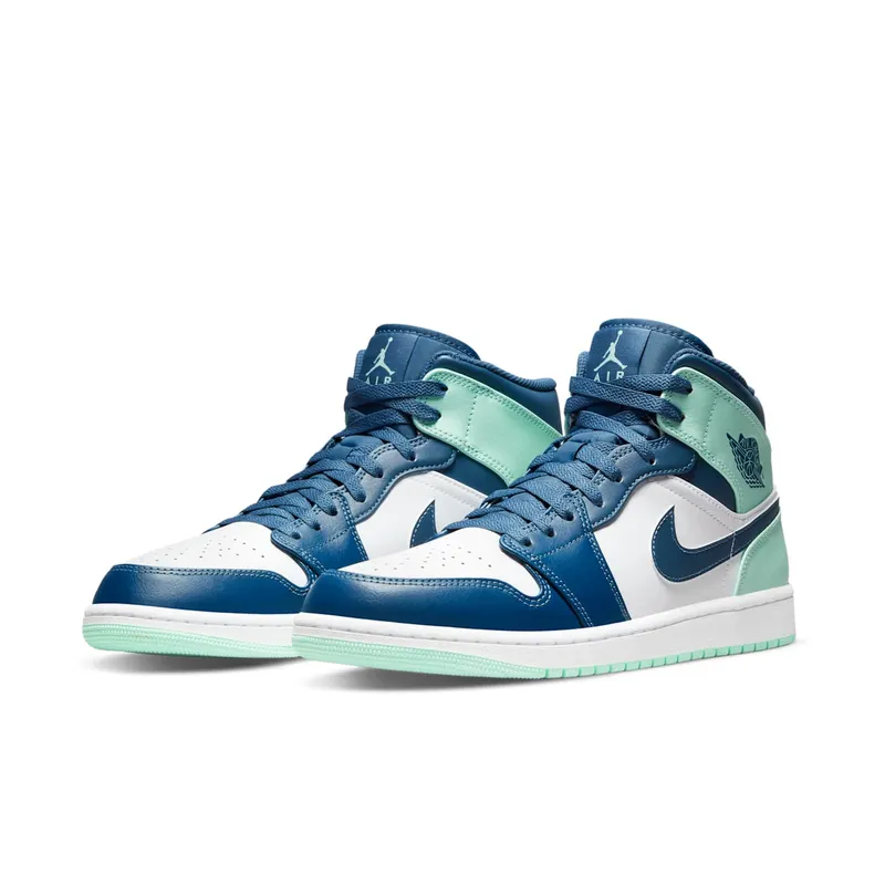 Jordan 1 Mid Blue Mint (GS) (554724-413)