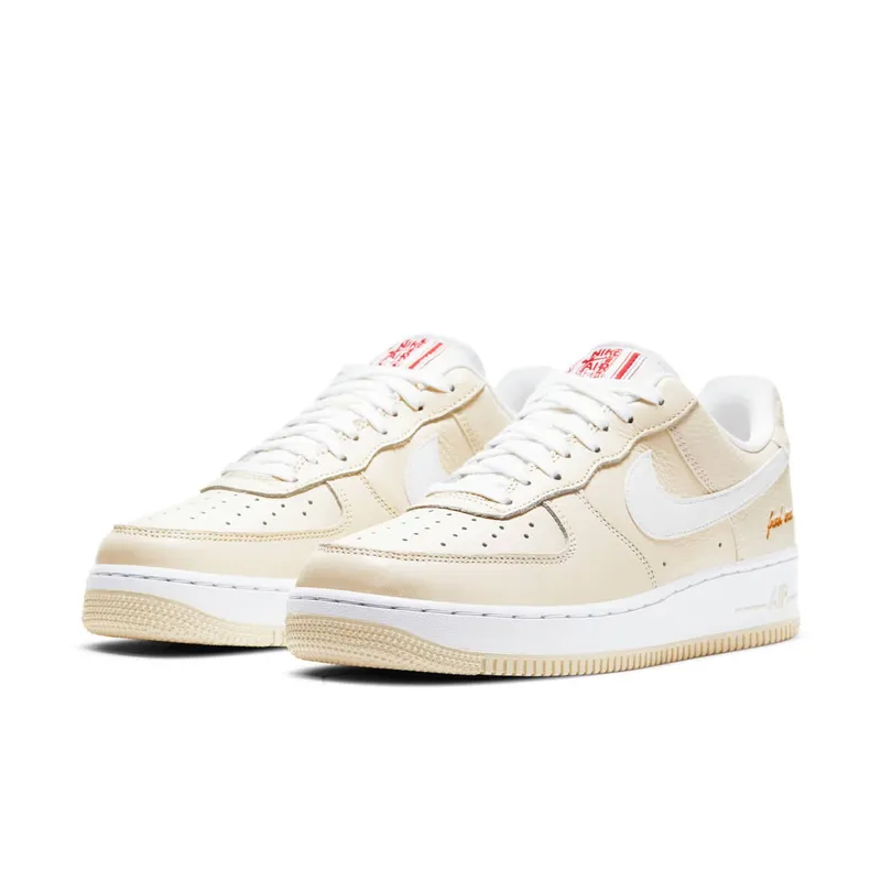 Nike Air Force 1 Low Popcorn Coconut Milk/White-University Red (CW2919-100)