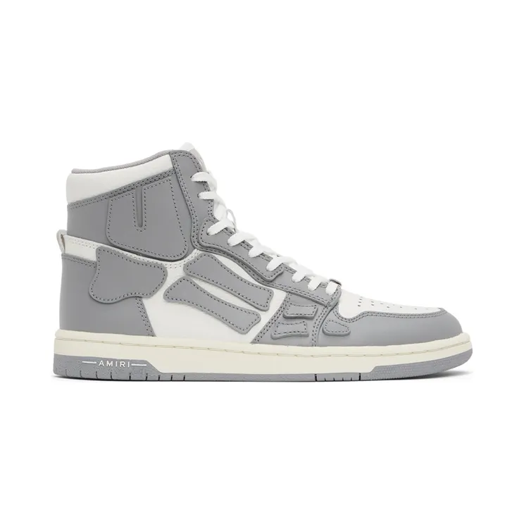 AMIRI White & Grey Hi Skel Top Sneakers (SS22MFS002)