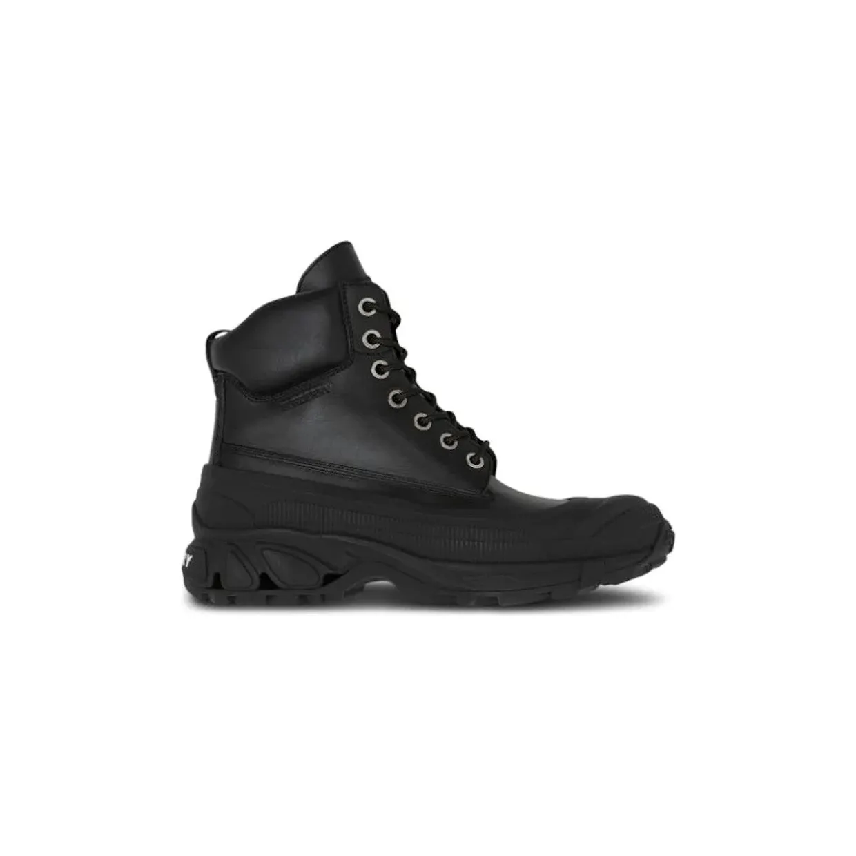 Burberry Chunky Lace Up Leather Boots Black (8036176)