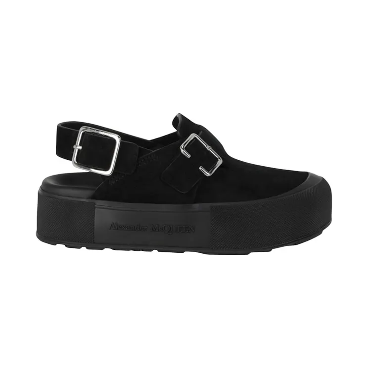 Alexander McQueen New Micmac Clogs Black Silver (735803-WHXK5-1081)
