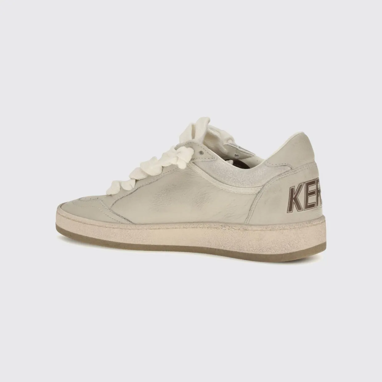 Golden goose Ball Star Distressed Laminated Leather Sneakers with Contrast Logo Cream (GWF00771F00870112522) (2)