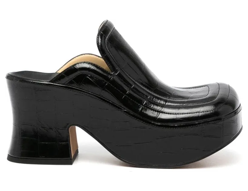 Bottega Veneta Wedge Clog Black (667212V10O01000)