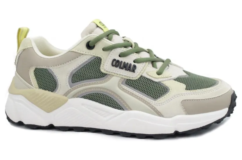 Colmar sneaker Crème / Lichtbeige / Stone grey / Donkergroen (COLE26GARFI027)
