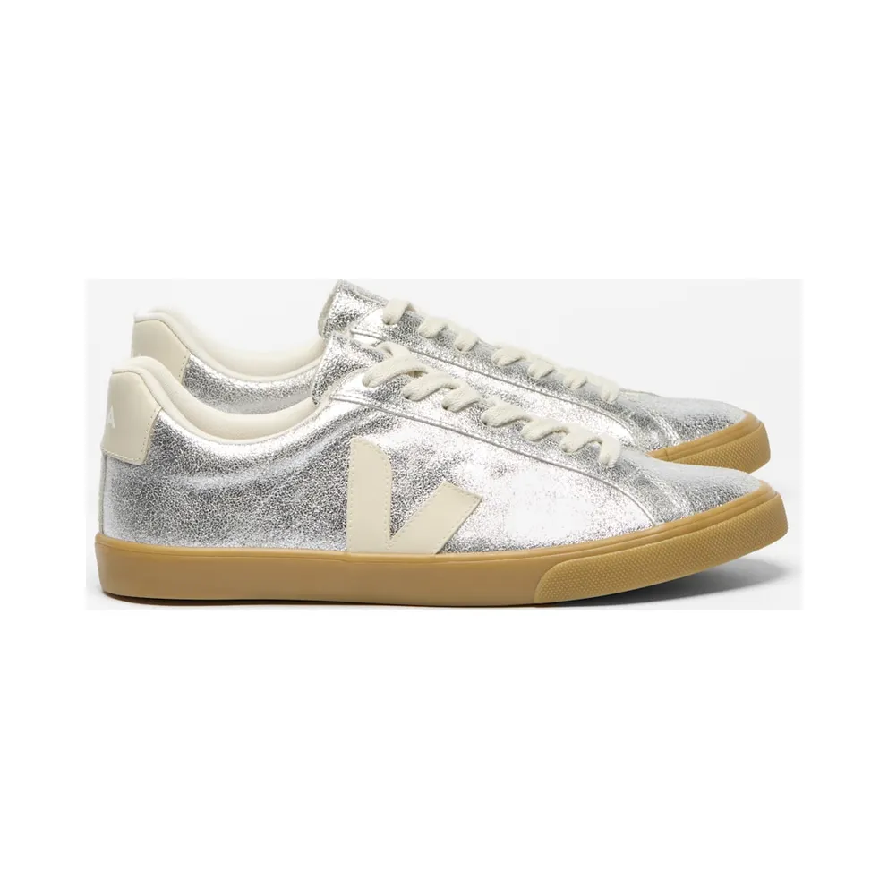 Veja Esplar Cracked Laminated Leather Sneakers White (EO0321465)