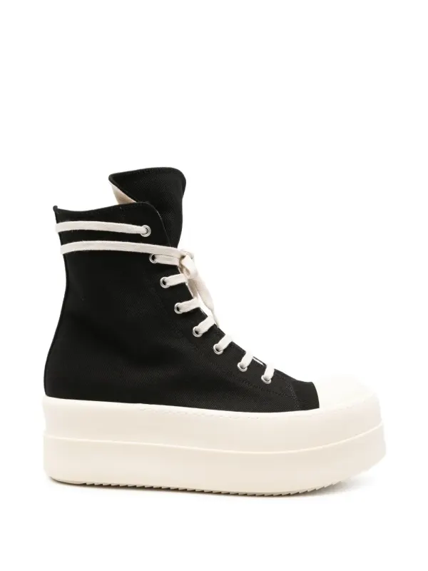 Rick Owens DRKSHDW High-Top-Sneakers mit Plateausohle – Black (DU02F6831DO)