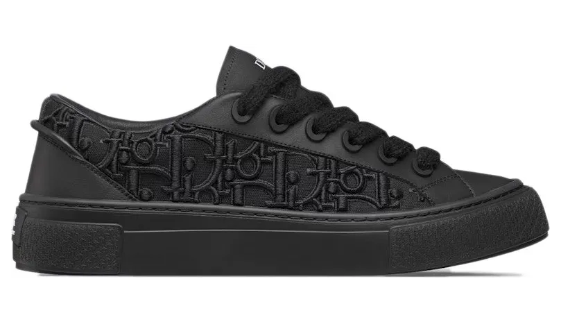 Dior B33 Sneaker Black Smooth Calfskin Oblique Raised Embroidery (Numbered) (3SN303ZYQ_H900)