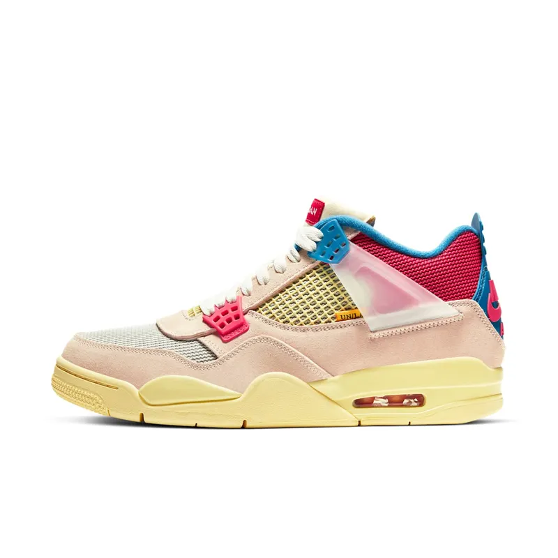 Jordan 4 Retro Union Guava Ice Guava Ice/Light Bone-Brigade Blue-Light Fusion Red (DC9533-800)
