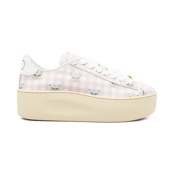 Valentino Garavani Plateau-Sneakers mit Vichy-Karo “Pink” (WS0PA8URI)