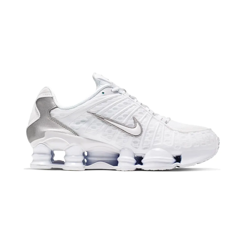 Nike Shox TL White Metallic Silver White/Metallic Silver-Max Orange-White (AV3595-100)