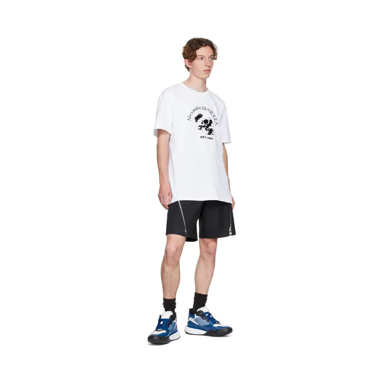 Alexander McQueen Blue & White Court Sneakers (705122WIBR2) (5)