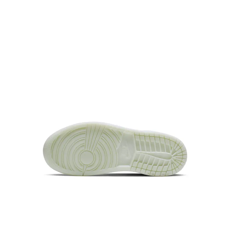 Jordan 1 Mid Glow-In-The-Dark (PS) Black/Ember Glow-Barely Volt-Light Soft Pink-Jade Aura (AV5173-076)