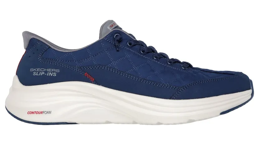 Skechers Slip-ins: Contour Foam – Cozy Fit Sneaker Marine/Grijs