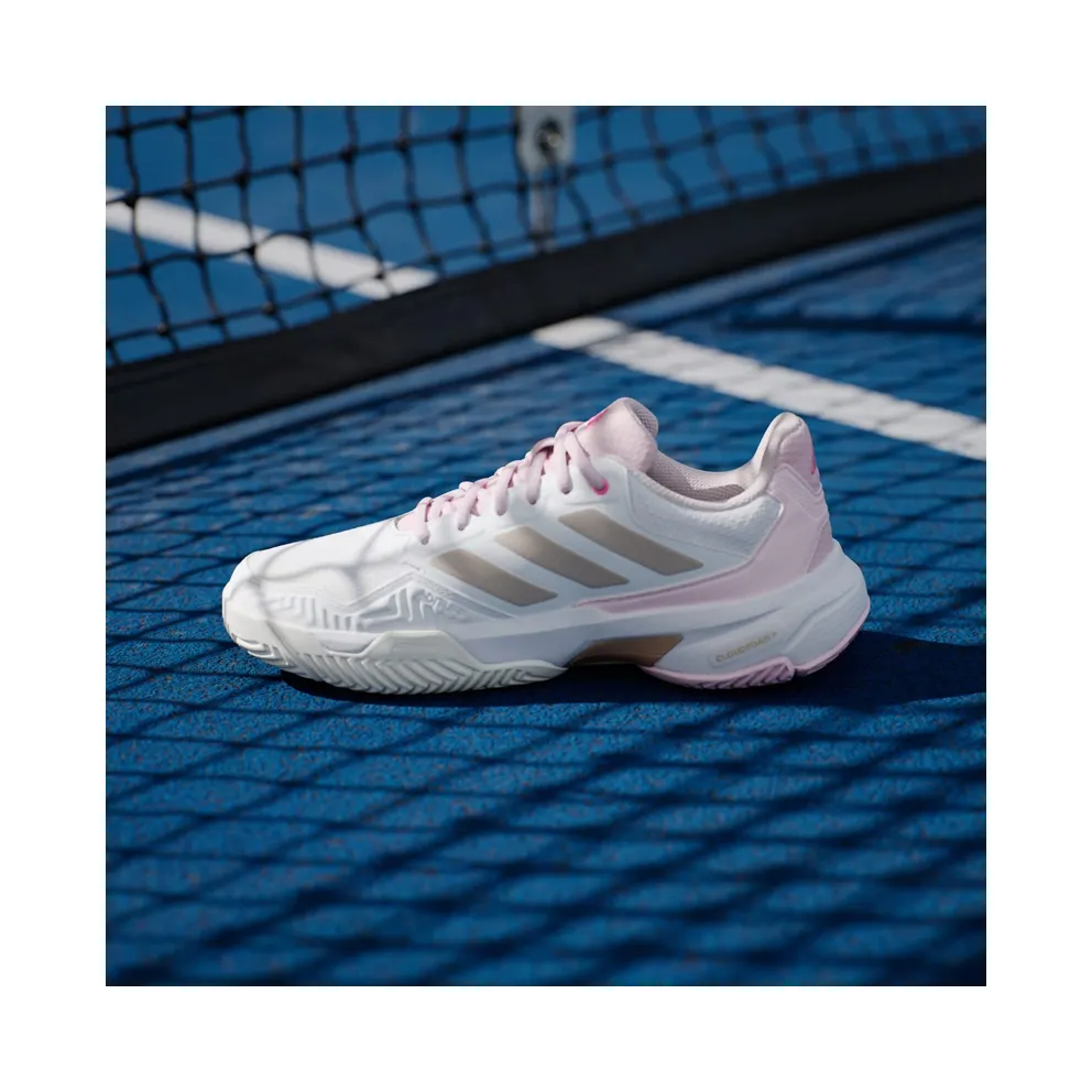 Adidas Courtjam Control 3 Tennis Cloud White / Silver Metallic / Lucid Pink (JP9739)