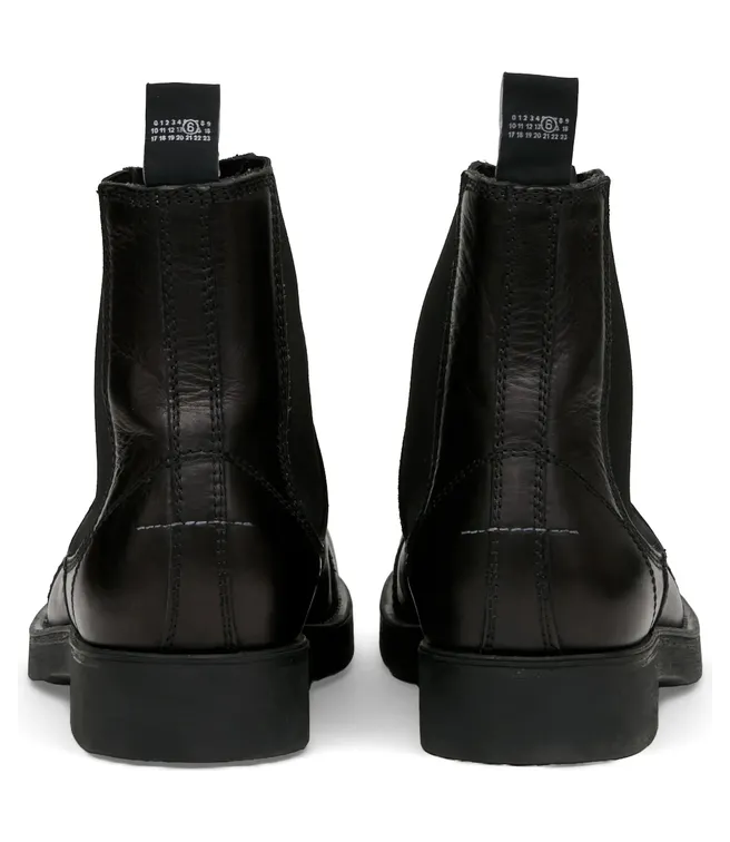 Mm6 Maison Margiela Biker Leather Chelsea “Black” (P7431 SH1WU0014 T8013) (3)