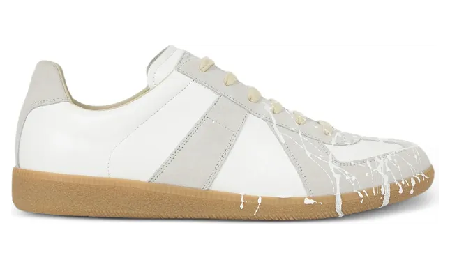 Maison Margiela Replica Paint-splatter “White/Grey” (P7799 S57WS0517 H8548)
